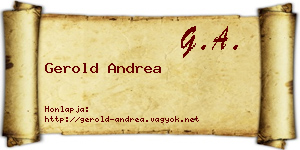 Gerold Andrea névjegykártya
