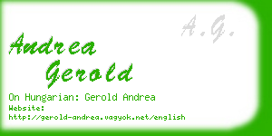 andrea gerold business card